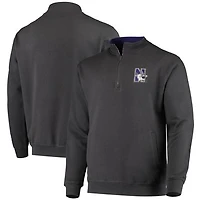 Men's Colosseum Charcoal Northwestern Wildcats Tortugas Logo Quarter-Zip Jacket