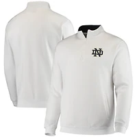 Men's Colosseum White Notre Dame Fighting Irish Tortugas Logo Quarter-Zip Jacket