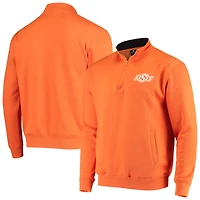 Men's Colosseum Orange Oklahoma State Cowboys Tortugas Logo Quarter-Zip Jacket
