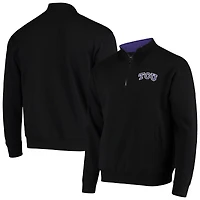 Men's Colosseum Black TCU Horned Frogs Tortugas Logo Quarter-Zip Jacket