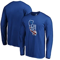Men's Royal Los Angeles Kings NHL Banner State Long Sleeve T-Shirt