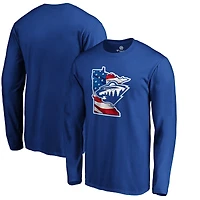 Men's Royal Minnesota Wild NHL Banner State Long Sleeve T-Shirt