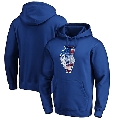 Men's Royal Chicago Blackhawks NHL Banner State Hoodie
