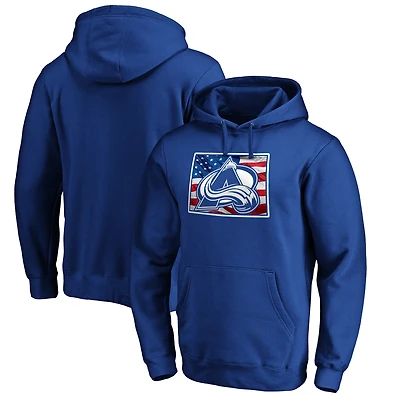 Men's Royal Colorado Avalanche NHL Banner State Hoodie