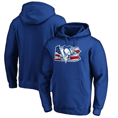 Men's Royal Pittsburgh Penguins NHL Banner State Hoodie