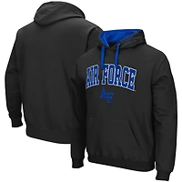 Men's Colosseum Black Air Force Falcons Arch & Logo 2.0 Pullover Hoodie