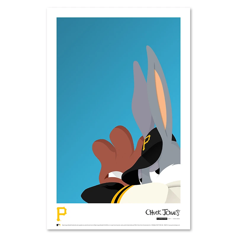Bugs Bunny Pittsburgh Pirates 11'' x 17'' Art Poster