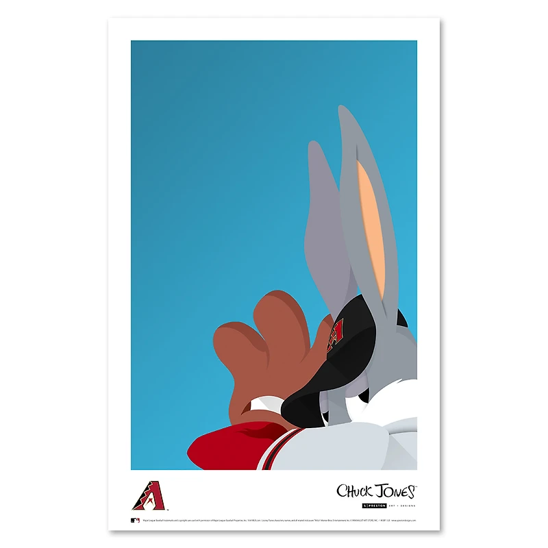 Bugs Bunny Arizona Diamondbacks 11'' x 17'' Art Poster