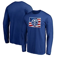 Men's Royal Denver Nuggets Banner State Long Sleeve T-Shirt