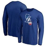 Men's Royal Los Angeles Lakers Banner State Long Sleeve T-Shirt