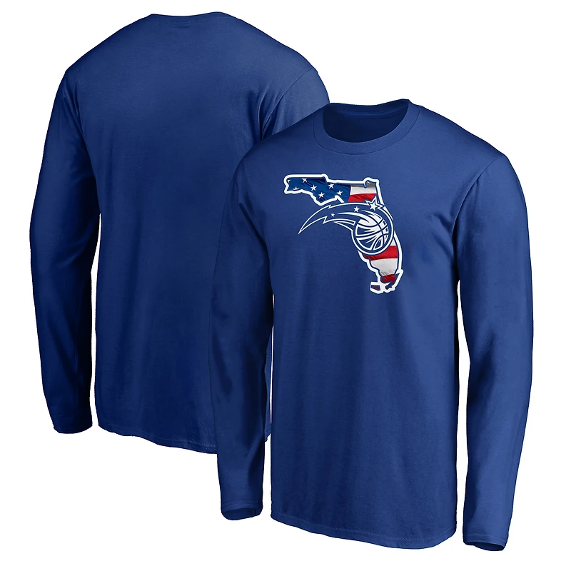 Men's Royal Orlando Magic Banner State Long Sleeve T-Shirt