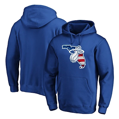 Men's Royal Miami Heat Banner State Pullover Hoodie