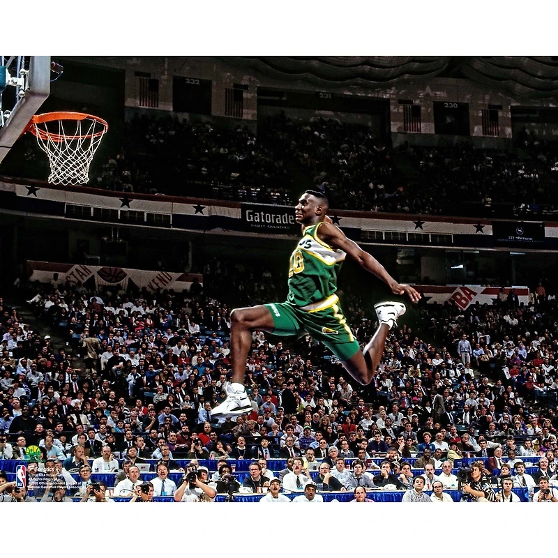 Shawn Kemp Seattle Supersonics Unsigned NBA-All-Star 1991 Slam Dunk Contest Photograph