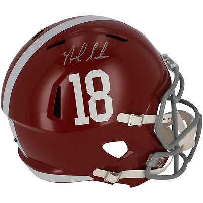 Nick Saban Alabama Crimson Tide Autographed Riddell Speed Replica Helmet