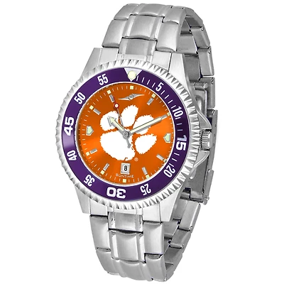 Orange Clemson Tigers Competitor Steel AnoChrome Color Bezel Watch