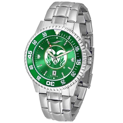 Green Colorado State Rams Competitor Steel AnoChrome Color Bezel Watch
