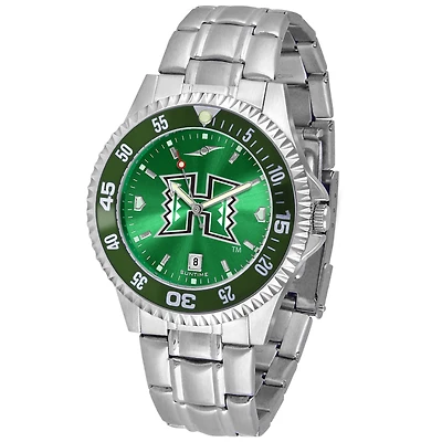 Green Hawaii Warriors Competitor Steel AnoChrome Color Bezel Watch