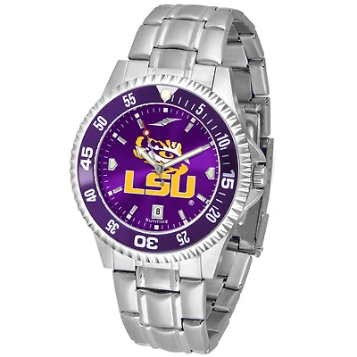 Purple LSU Tigers Competitor Steel AnoChrome Color Bezel Watch