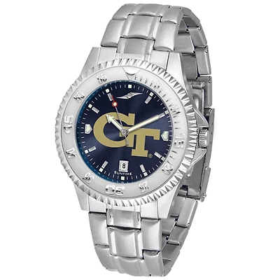 Navy Georgia Tech Yellow Jackets Competitor Steel AnoChrome Watch