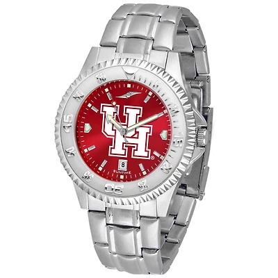 Red Houston Cougars Competitor Steel AnoChrome Watch