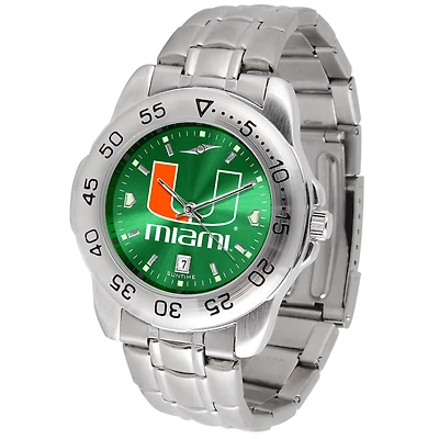 Green Miami Hurricanes Sport Steel AnoChrome Watch