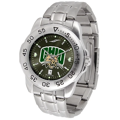 Black Ohio Bobcats Sport Steel AnoChrome Watch