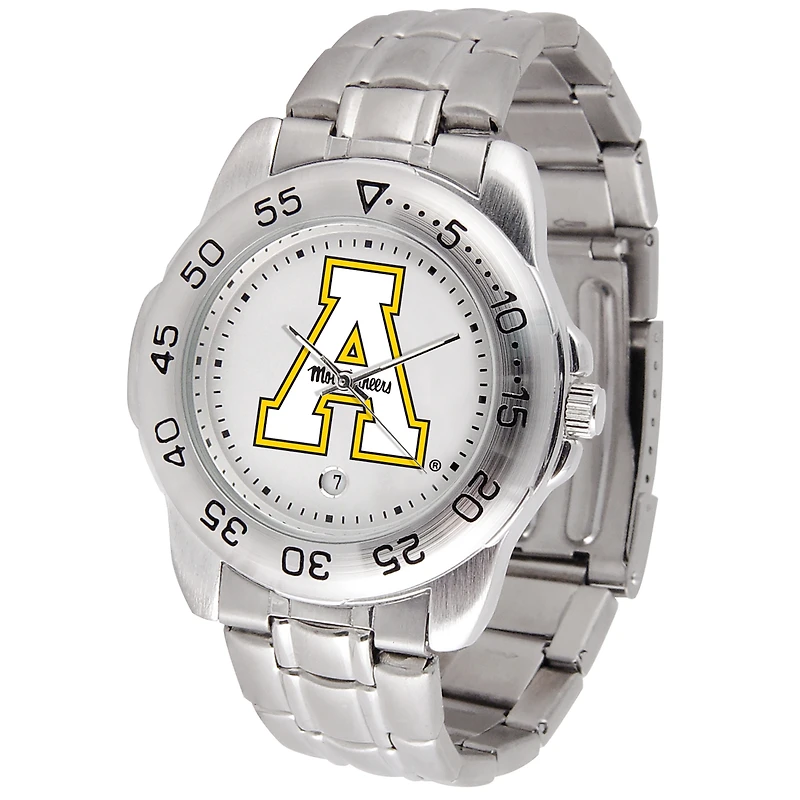 White Appalachian State Mountaineers Sport Steel Watch