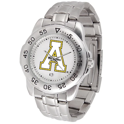 White Appalachian State Mountaineers Sport Steel Watch