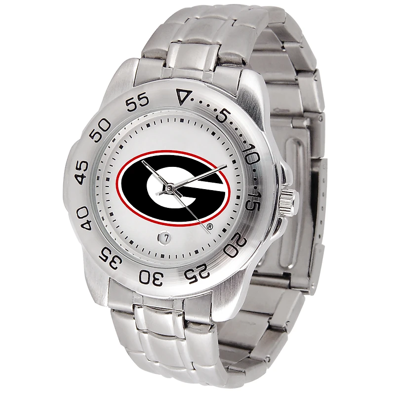 White Georgia Bulldogs Sport Steel Watch