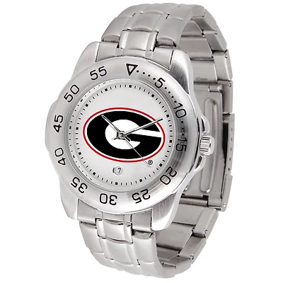 White Georgia Bulldogs Sport Steel Watch