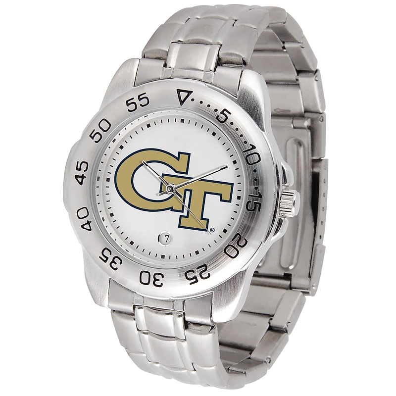 White Georgia Tech Yellow Jackets Sport Steel Watch