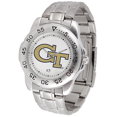 White Georgia Tech Yellow Jackets Sport Steel Watch