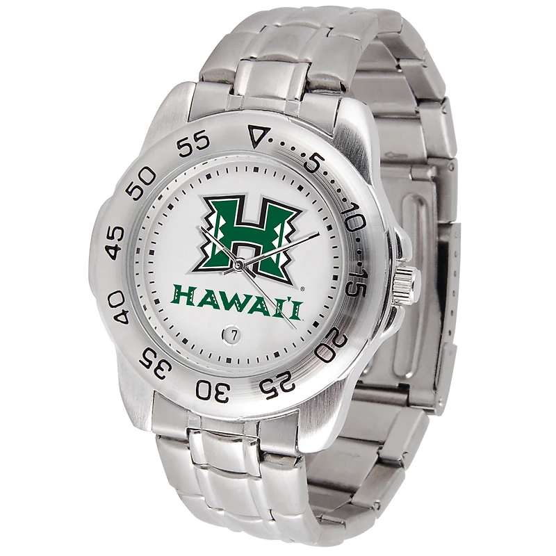 White Hawaii Warriors Sport Steel Watch