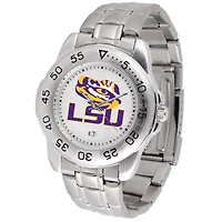 White LSU Tigers Sport Steel Team Watch