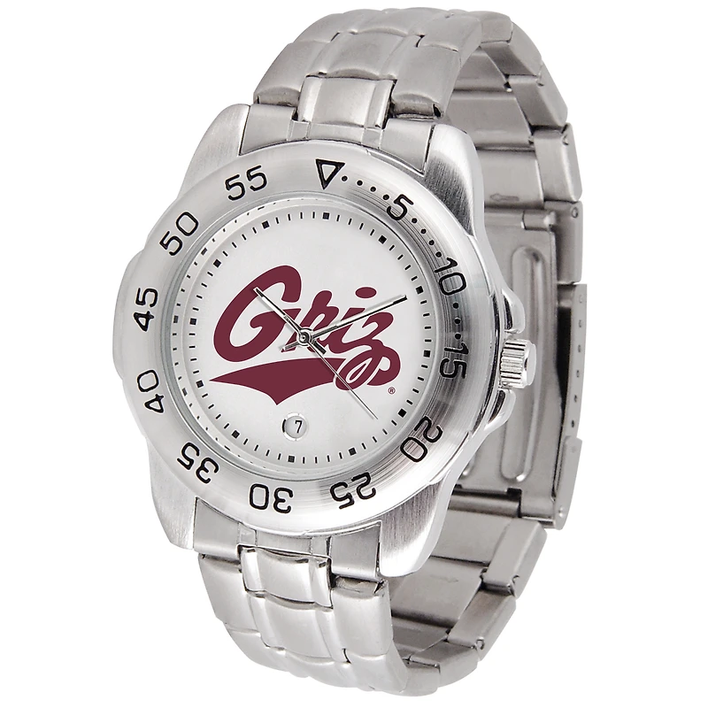 White Montana Grizzlies Sport Steel Watch
