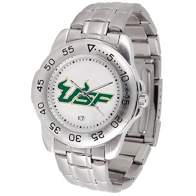 White South Florida Bulls Sport Steel Watch