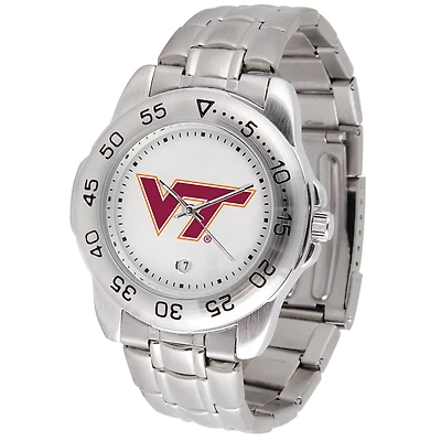 White Virginia Tech Hokies Sport Steel Watch
