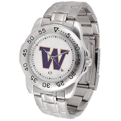 White Washington Huskies Sport Steel Watch