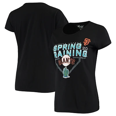 Women's G-III Sports by Carl Banks Black San Francisco Giants 2020 Spring Training Endzone T-Shirt