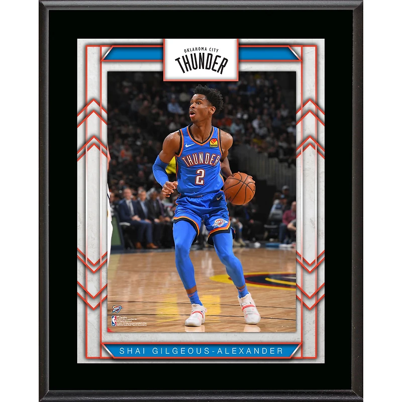 Shai Gilgeous-Alexander Oklahoma City Thunder 10.5" x 13" Sublimated Player Plaque