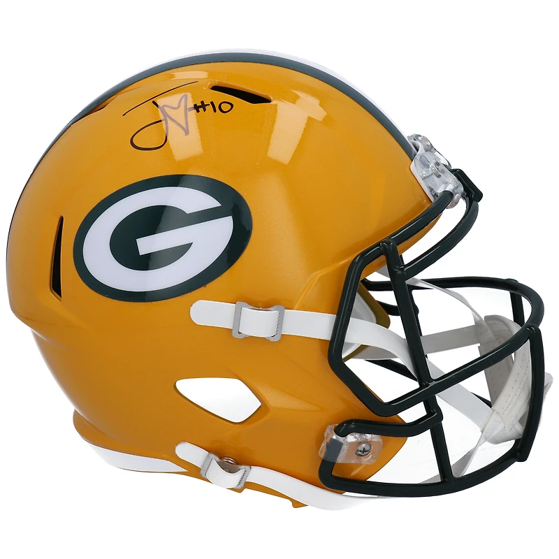 Jordan Love Green Bay Packers Autographed Riddell Speed Replica Helmet