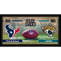Houston Texans vs. Jacksonville Jaguars Framed 10" x 20" House Divided Football Collage