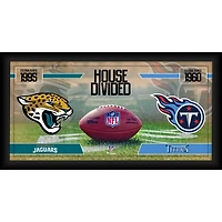 Jacksonville Jaguars vs. Tennessee Titans Framed 10" x 20" House Divided Football Collage