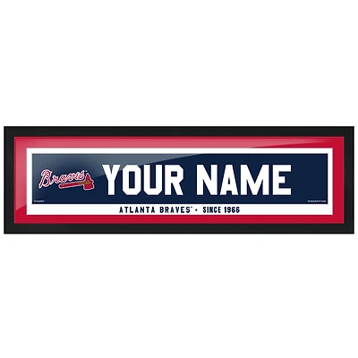 Atlanta Braves 6'' x 22'' Personalized Framed Artwork