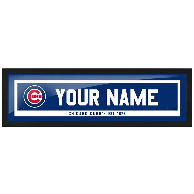 Chicago Cubs 6'' x 22'' Personalized Framed Artwork