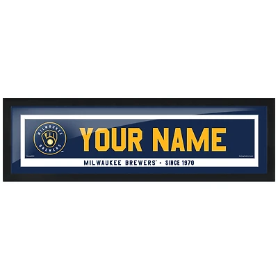 Milwaukee Brewers 6'' x 22'' Personalized Framed Artwork