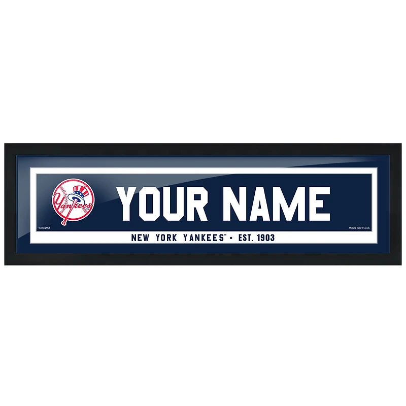 New York Yankees 6'' x 22'' Personalized Framed Artwork