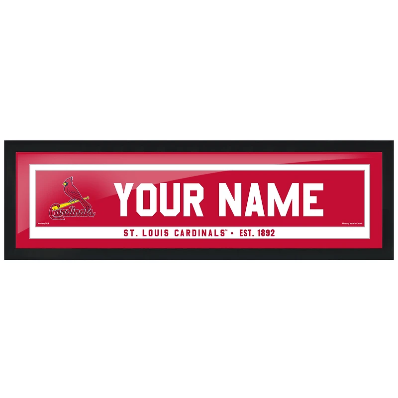St. Louis Cardinals 6'' x 22'' Personalized Framed Artwork