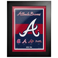 Atlanta Braves 12'' x 16'' Team Logos to History Framed Artwork