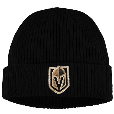 Men's Fanatics Black Vegas Golden Knights Core Primary Logo Cuffed Knit Hat
